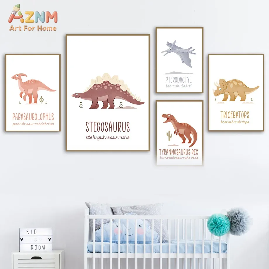 Kids Educational Poster - AZNM Милые акварельные принты на холсте