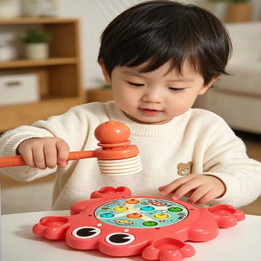 Happy Kids Education - Интерактивная музыкальная игра-стучалка Happy Frog Whack