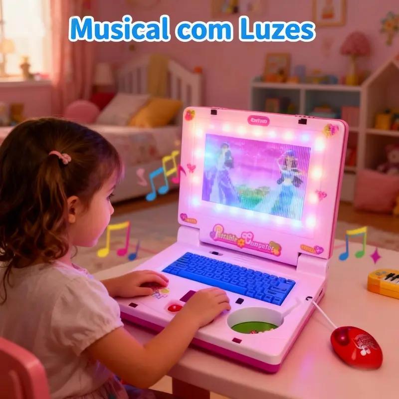 Kids Educational Computer - Мини-ноутбук-игрушка: портативный музыкальный развивающий компьютер для