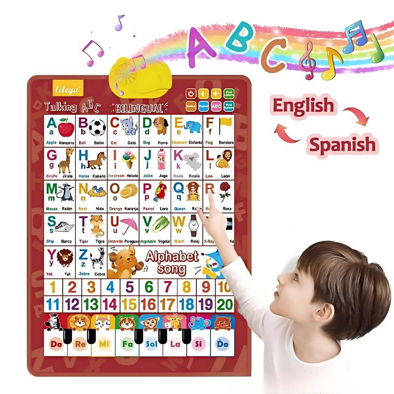 Двухязычный (английско-испанск – обзор и цена Kids Educational Poster
