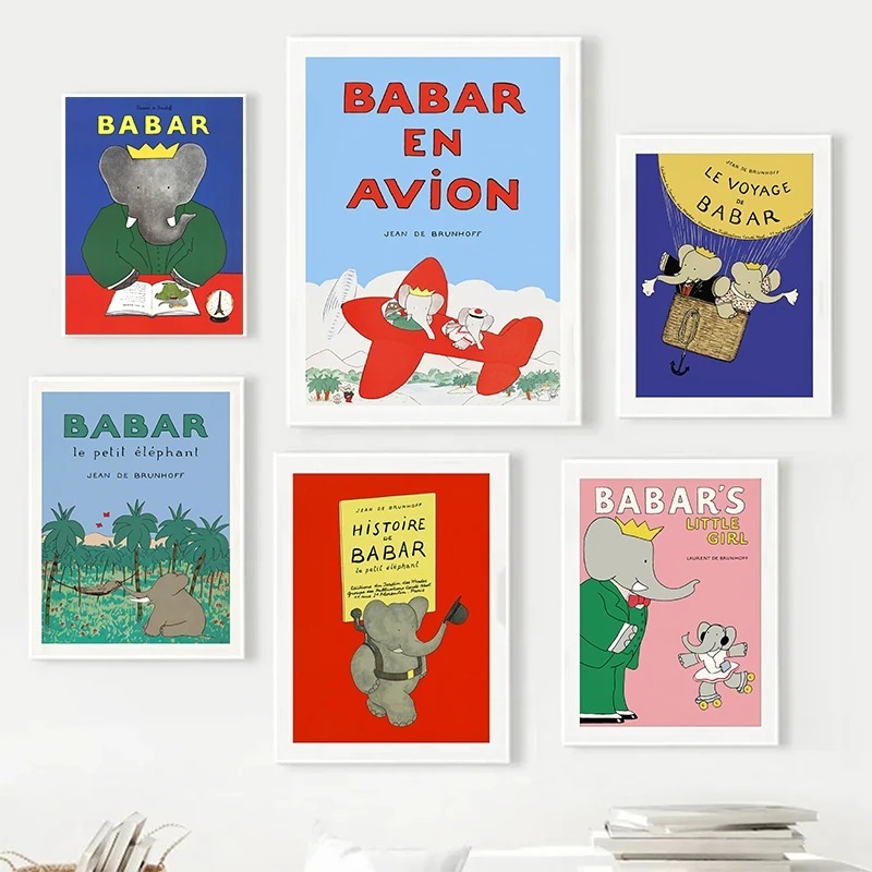 Слон Бабар Франция сказки плак – обзор и цена Kids Educational Poster