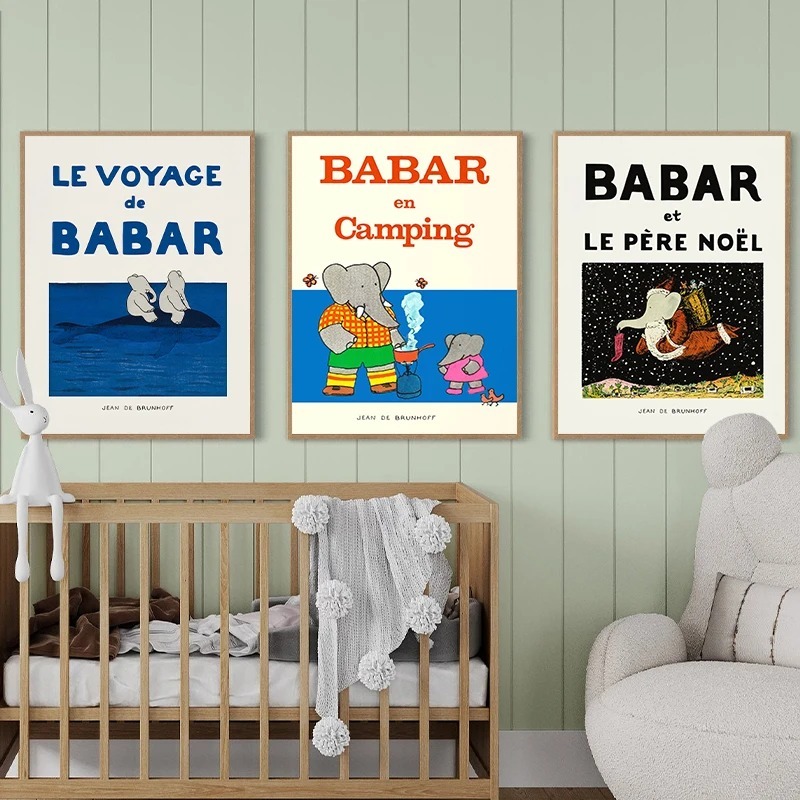 Слон Бабар Франция сказки плак – обзор и цена Kids Educational Poster