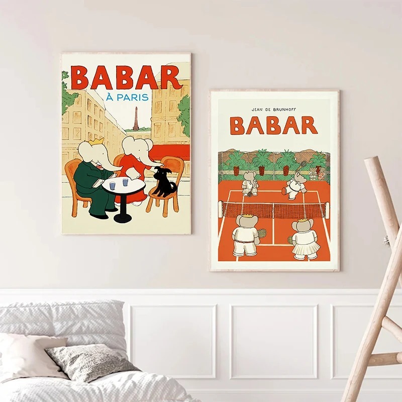 Слон Бабар Франция сказки плак – обзор и цена Kids Educational Poster